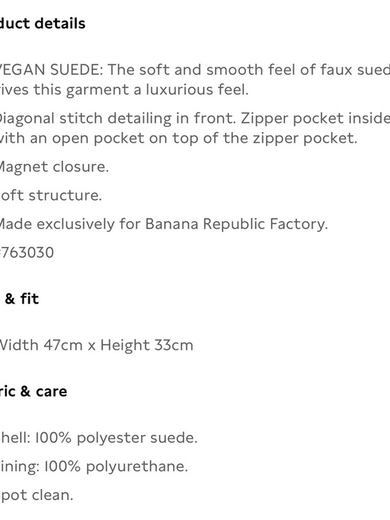 Banana Republic Vegan Suede Lotus Tote in Cognac Brown - Picture 5 of 5